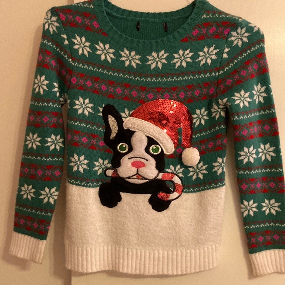 Cute ugly Christmas sweater. Size 10-12